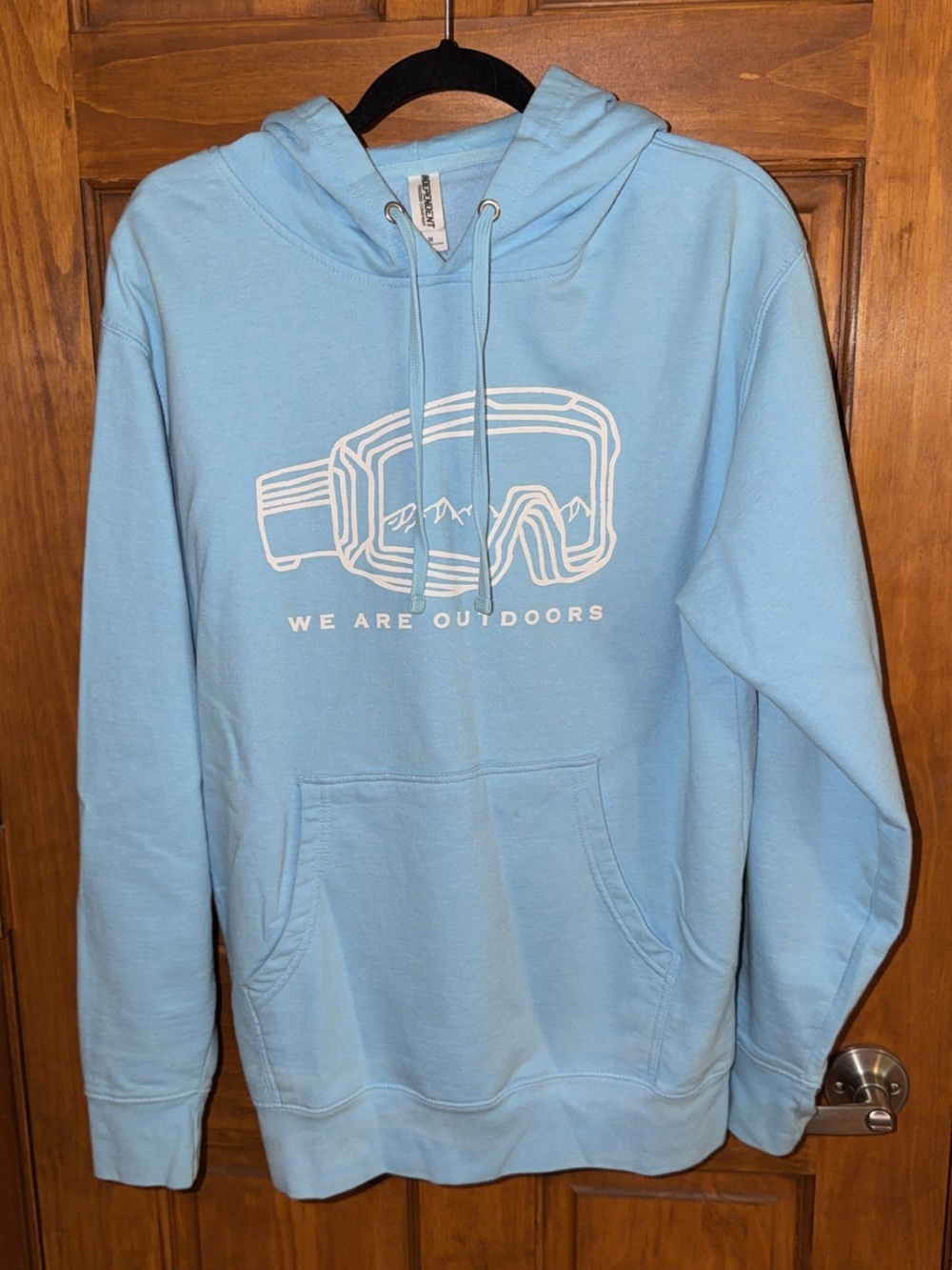 Snowboarding Sweatshirt baby blue color